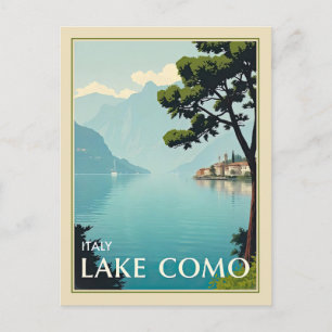 Cartão Postal Itália Lake Como Vintage - Viagem italiano