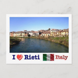 Cartão Postal Itália - Lazio - Rieti - Rio Velino - Eu Amo -