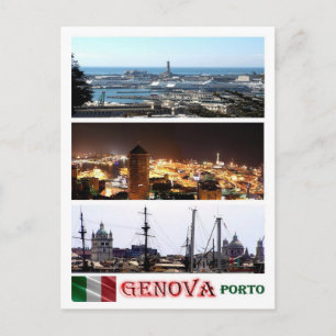 Cartão Postal Itália - Ligúria - Génova - Mosaico - Porto -
