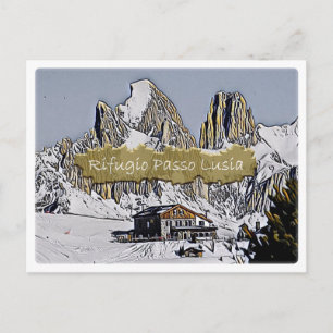 Cartão Postal Itália - localidade Alpe di Lusia - Dolzegovina -