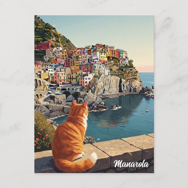 Cartão Postal Itália Manarola Cinqua Terra (Frente)