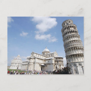 Cartão Postal Itália, Pisa. Catedral, batistério e Torre Inclina