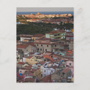 Cartão Postal Itália, Sardenha, Bosa. Vista da cidade a partir d