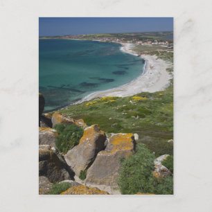 Cartão Postal Itália, Sardenha, Tharros. Vista da torre espanhol