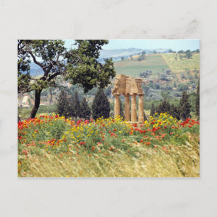 Cartão Postal Itália, Sicília, Agrigento. As ruínas do