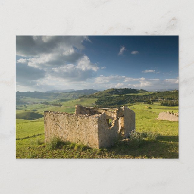 Cartão Postal Itália, Sicília, Enna, Pérgusa, Velho Armazém (Frente)