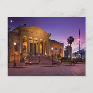 Cartão Postal Itália, Sicília, Palermo, Teatro Massimo Opera