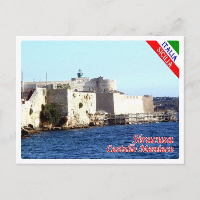 Cartão Postal Itália - Sicília - Siracusa - Castelo de Maniace - (Frente)
