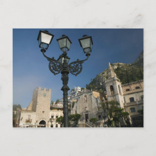 Cartão Postal ITÁLIA, Sicília, TAORMINA: Piazza iX Aprile, San