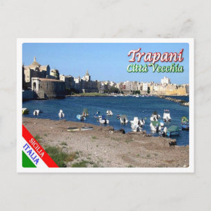 Cartão Postal Itália - Sicília - Trapani - Cidade Antiga