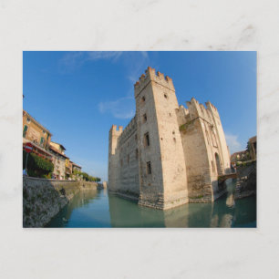 Cartão Postal Itália, Sirmione, Lago de Garda, o Scaliger