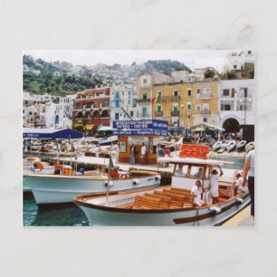 Cartão Postal Italia, término do barco, Capri