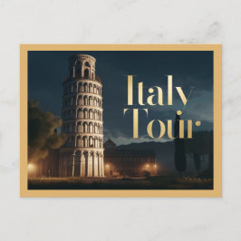 Cartão Postal Itália Torre Inclinada de Pisa