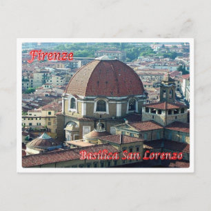 Cartão Postal Itália - Toscana - Florença - Basílica de São Lour
