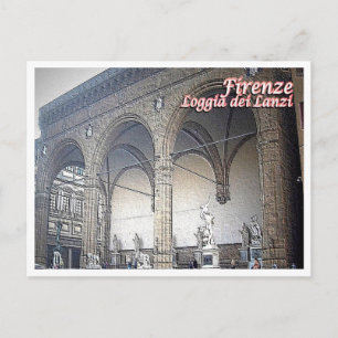Cartão Postal Itália - Toscana - Florença - Loggia dei Lanzi