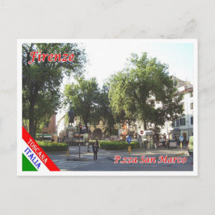 Cartão Postal Itália - Toscana - Florença - Piazza San Marco -