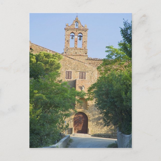 Cartão Postal Itália, Toscana, La Foce, Igreja Picturesca em (Frente)