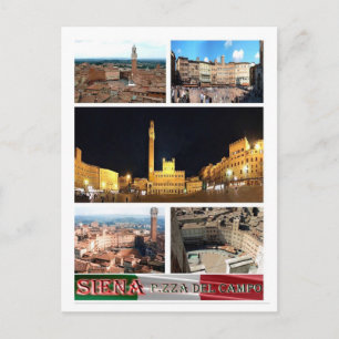 Cartão Postal Itália - Toscana - Siena - Piazza Del Campo -