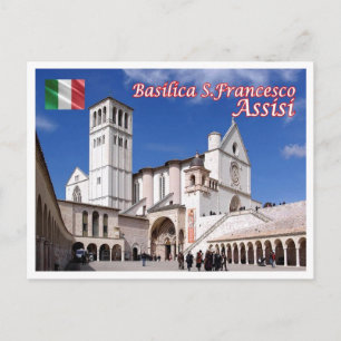 Cartão Postal Itália - Úmbria - Assis - Basílica São Francisco -