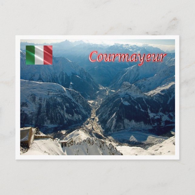 Cartão Postal Itália - Vale Aosta - Courmayeur - (Frente)