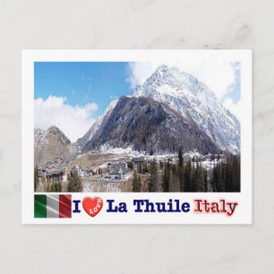Cartão Postal Itália - Vale Aosta - La Thuile - I Love -