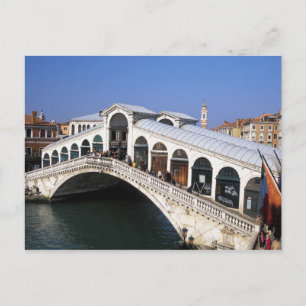 Cartão Postal Itália, Veneto, Veneza, travessia da Ponte de Rial