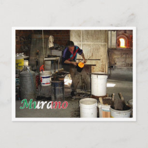 Cartão Postal Itália - Veneza - Fornalha Murano -