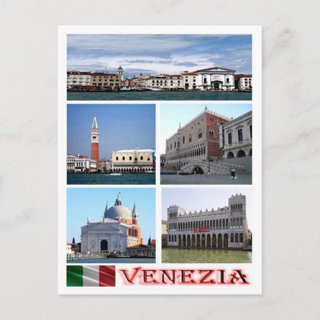 Cartão Postal Itália - Veneza - Mosaico - (Frente)