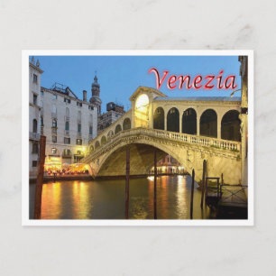 Cartão Postal Itália - Veneza - Ponte Rialto -