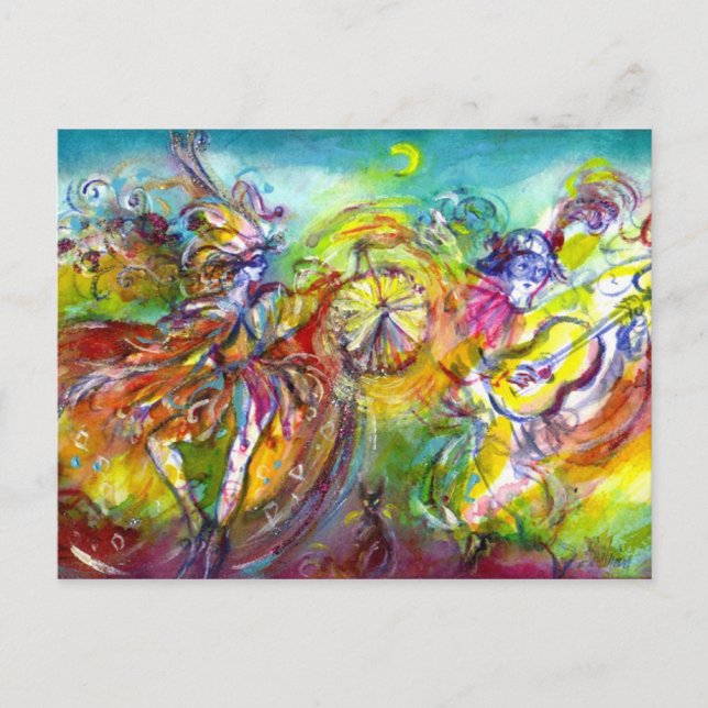 Cartão Postal ITALIANO CARNIVAL / Dança,Música,Teatro (Frente)