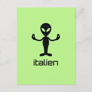 Cartão postal italiano de Alienígena