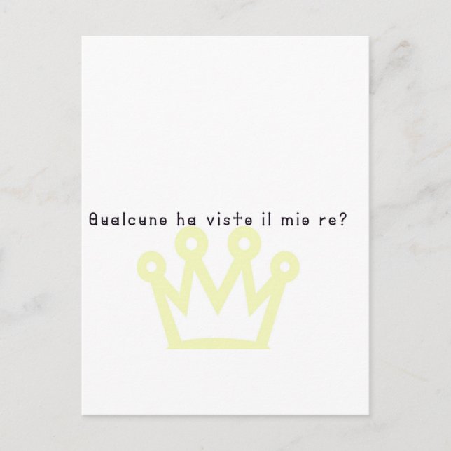 Cartão Postal Italiano-Rei (Frente)