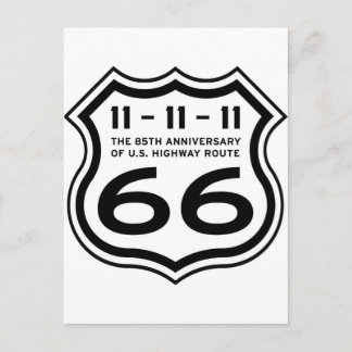 Cartão Postal Itens de logotipo do Route 66 85º Aniversário