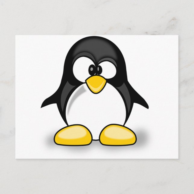 Cartão Postal itens de pinguim (Frente)