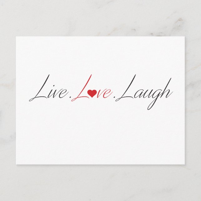 Cartão Postal itens de riso de amor vivo (Frente)