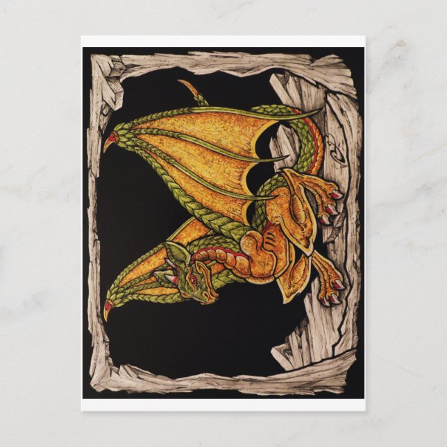 Cartão Postal Itens do Bebê Dragão (Frente)