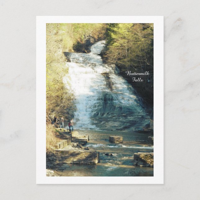 CARTÃO POSTAL ITHACA NEW YORK BUTTERMILK  FALLS  (Frente)