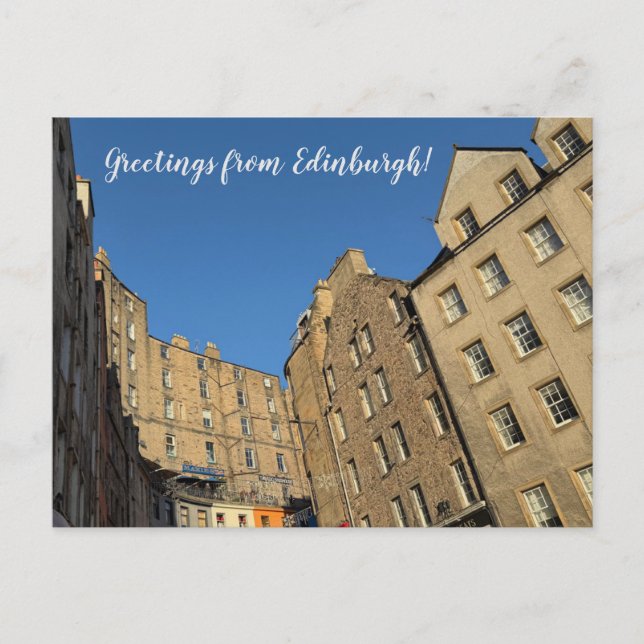 Cartão Postal ITINERÁRIOS: Saudações de Edimburgo! (Frente)
