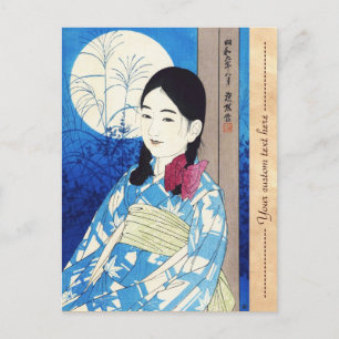 Cartão Postal Ito Shinsui Autumn Full Moon Young