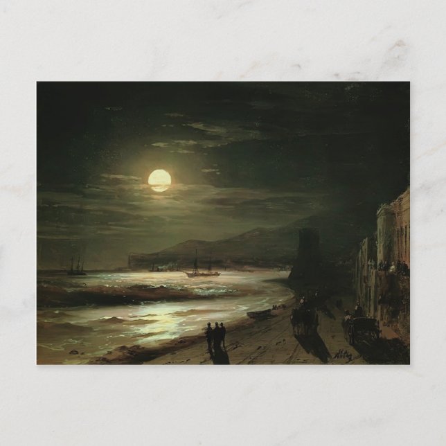 Cartão Postal Ivan Aivazovsky - Noite de Lua (Frente)