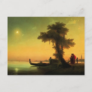 Cartão Postal Ivan Aivazovsky - Vista sobre a lagoa de Veneza