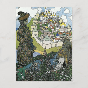 Cartão Postal Ivan Bilbin - The Tale of Tsar Saltan Postcard