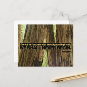 Cartão Postal Ivan Turgenev Inspirational Cote "Pronto"