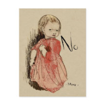 Ivar Arosenius Lillan Defiant garotinha diz não