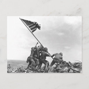 Cartão Postal Iwo Jima Levantando a Bandeira Americana