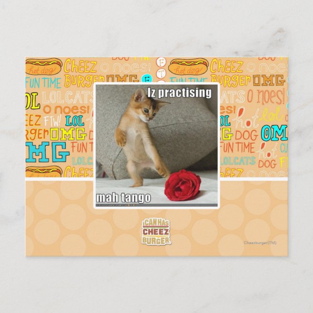 Cartão Postal Iz praticando mah tango (Frente)