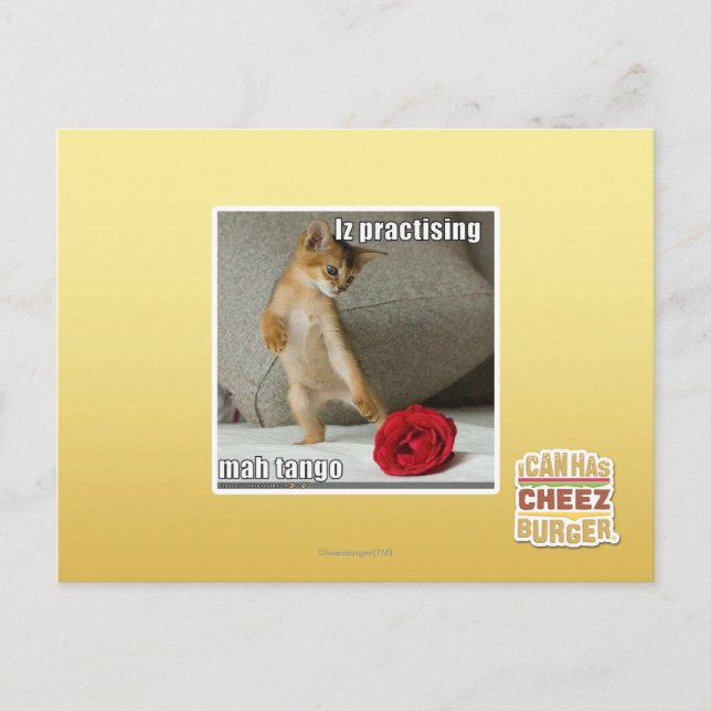 Cartão Postal Iz que pratica o tango do mah (Frente)