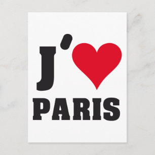 CARTÃO POSTAL J´AIME PARIS