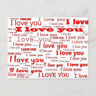 Cartão Postal J love you postcard