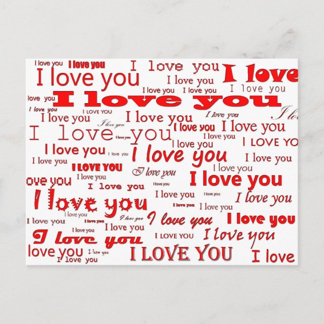 Cartão Postal J love you postcard (Frente)